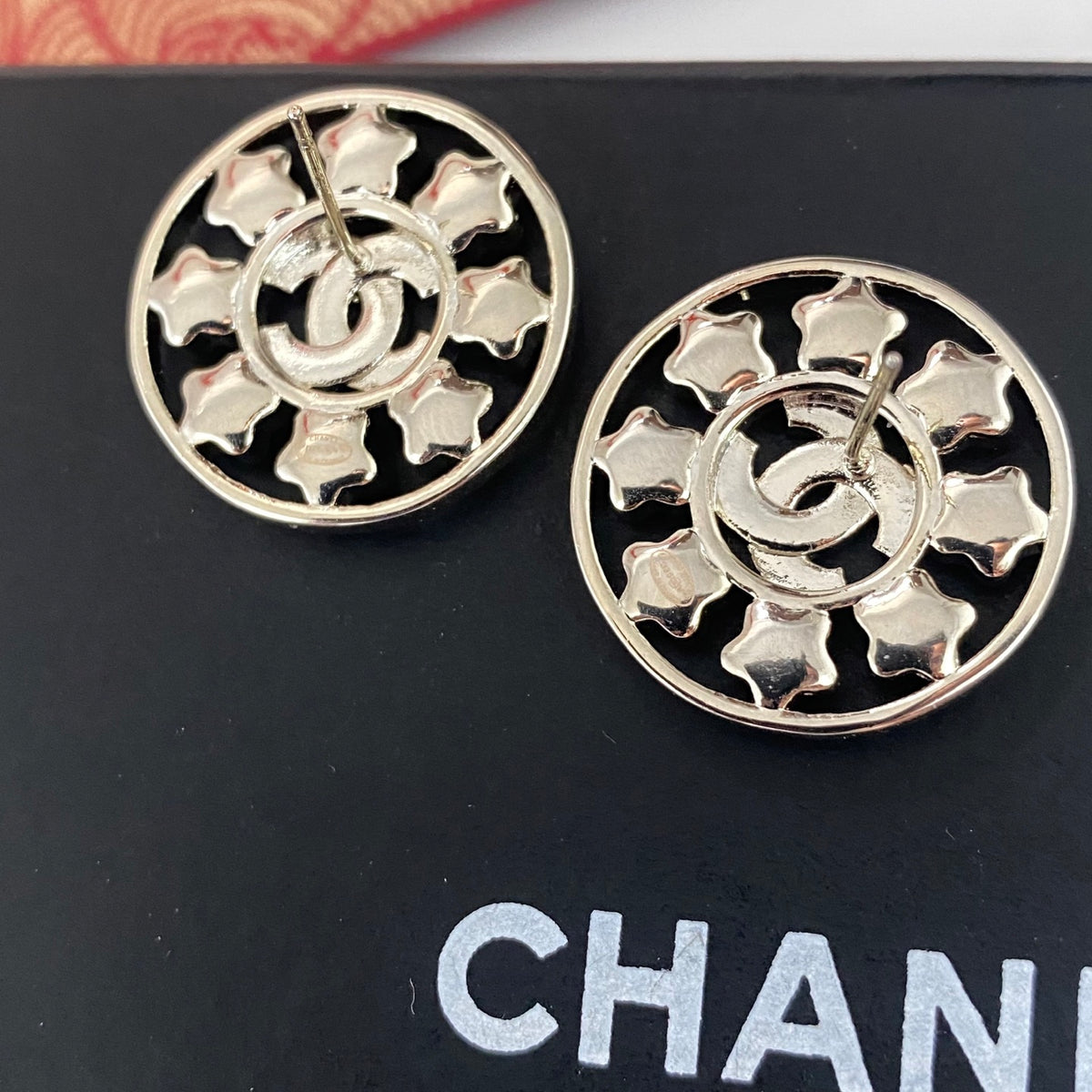 gold crystal letter Drop Earrings for women - alternate angle view 5