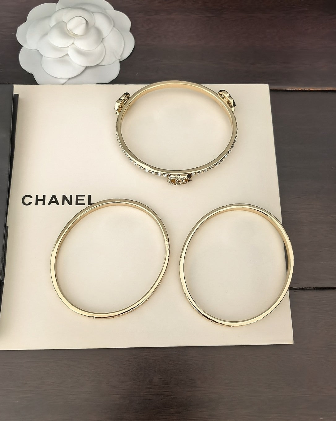 light gold brass Bangle for women - alternate angle view 5