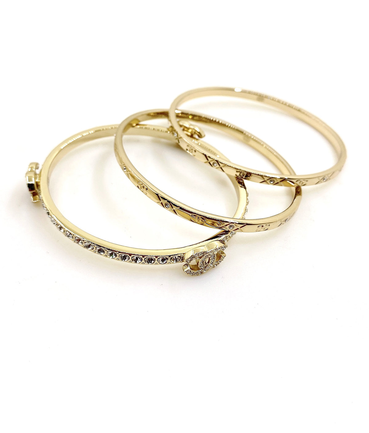 light gold brass Bangle for women - product detail view