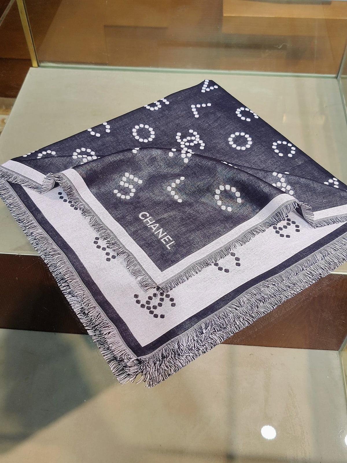 gray velvet floral Shawl for women - alternate angle view 4