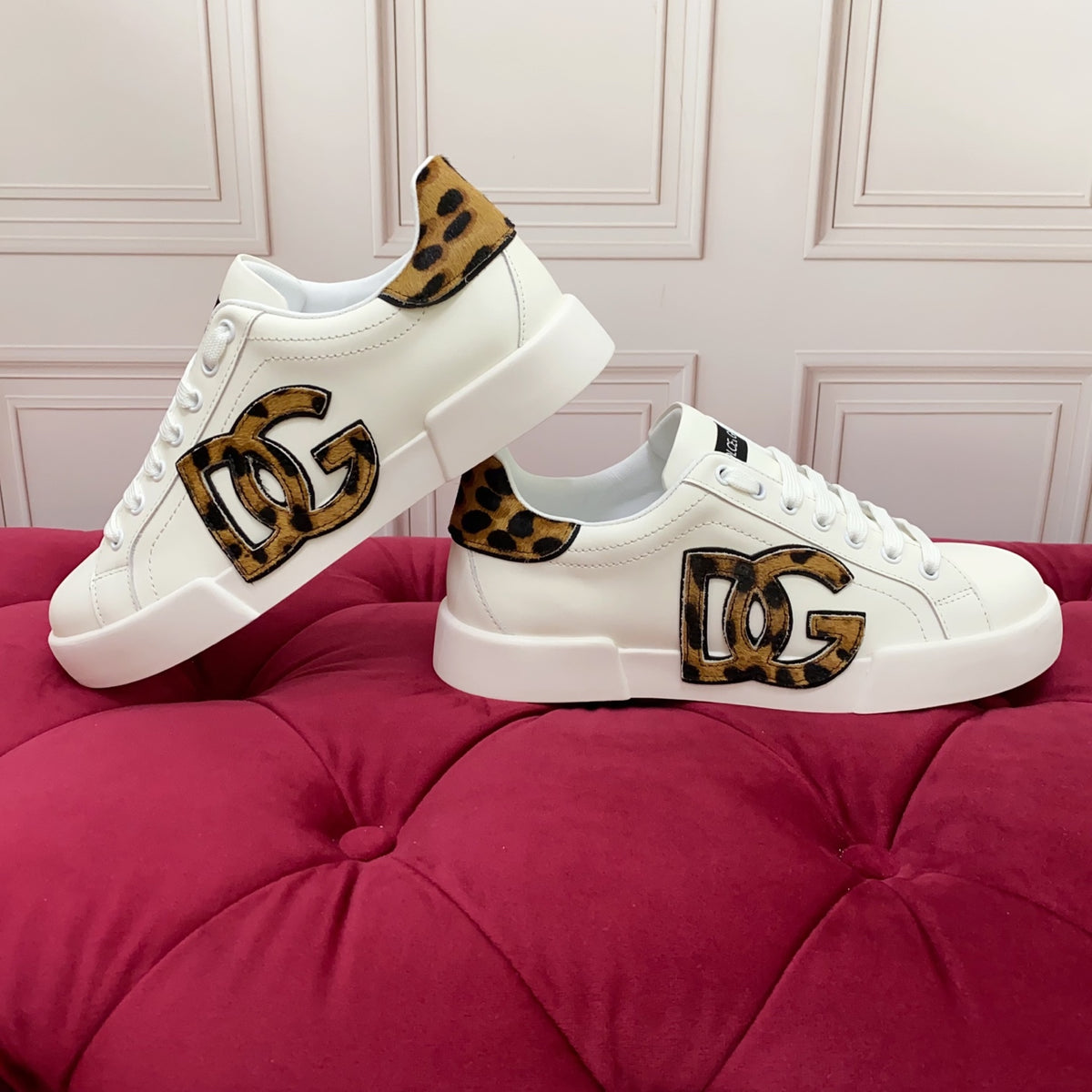 Dolce & Gabbana DG Heavy-Craft Calfskin Sneakers with 5D Accents