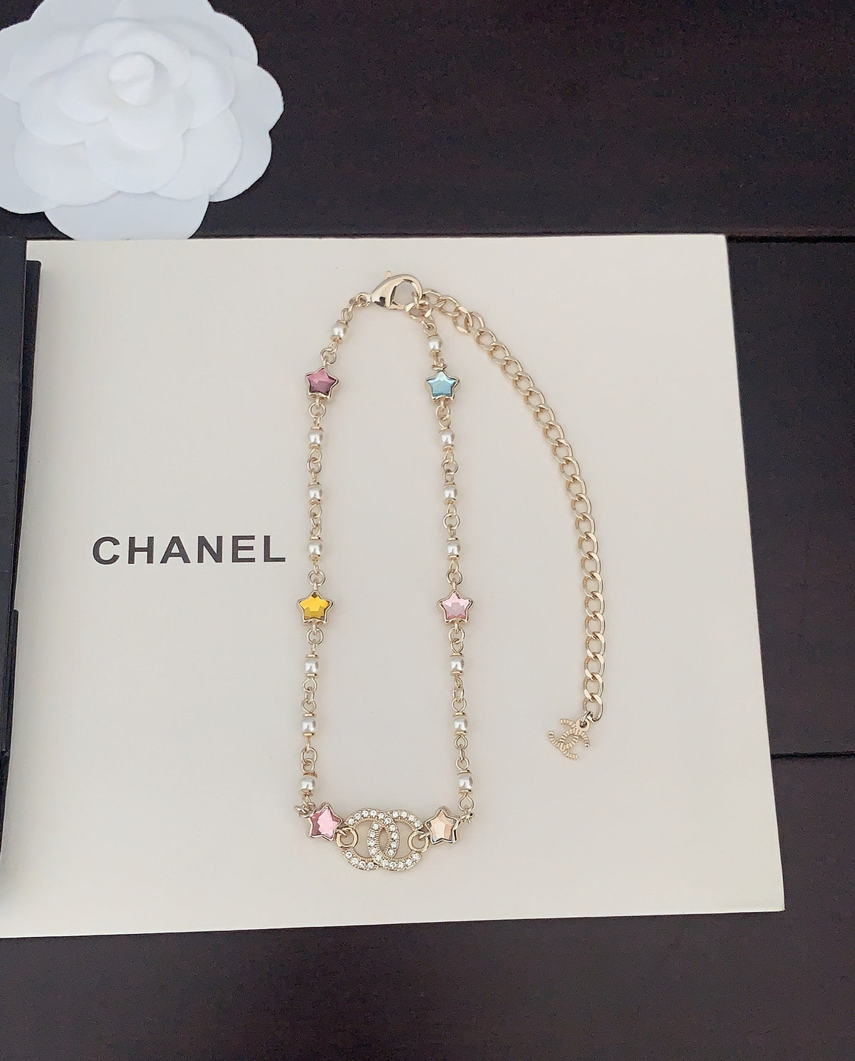 yellow brass Necklace for women - alternate angle view 5