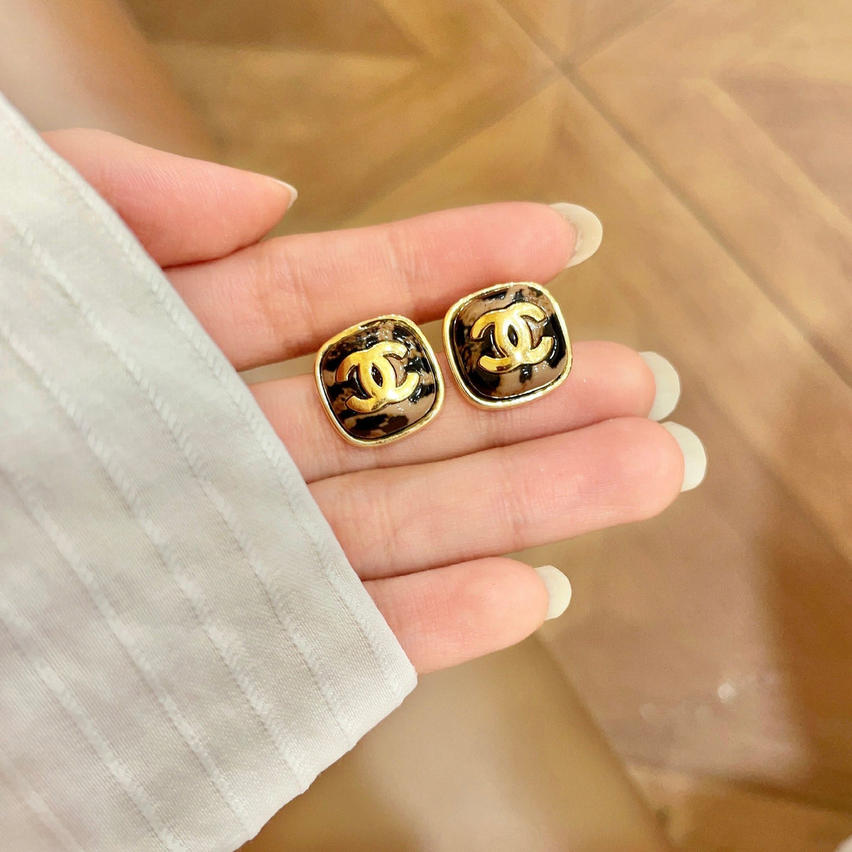 letter Stud Earrings for women - alternate angle view 4