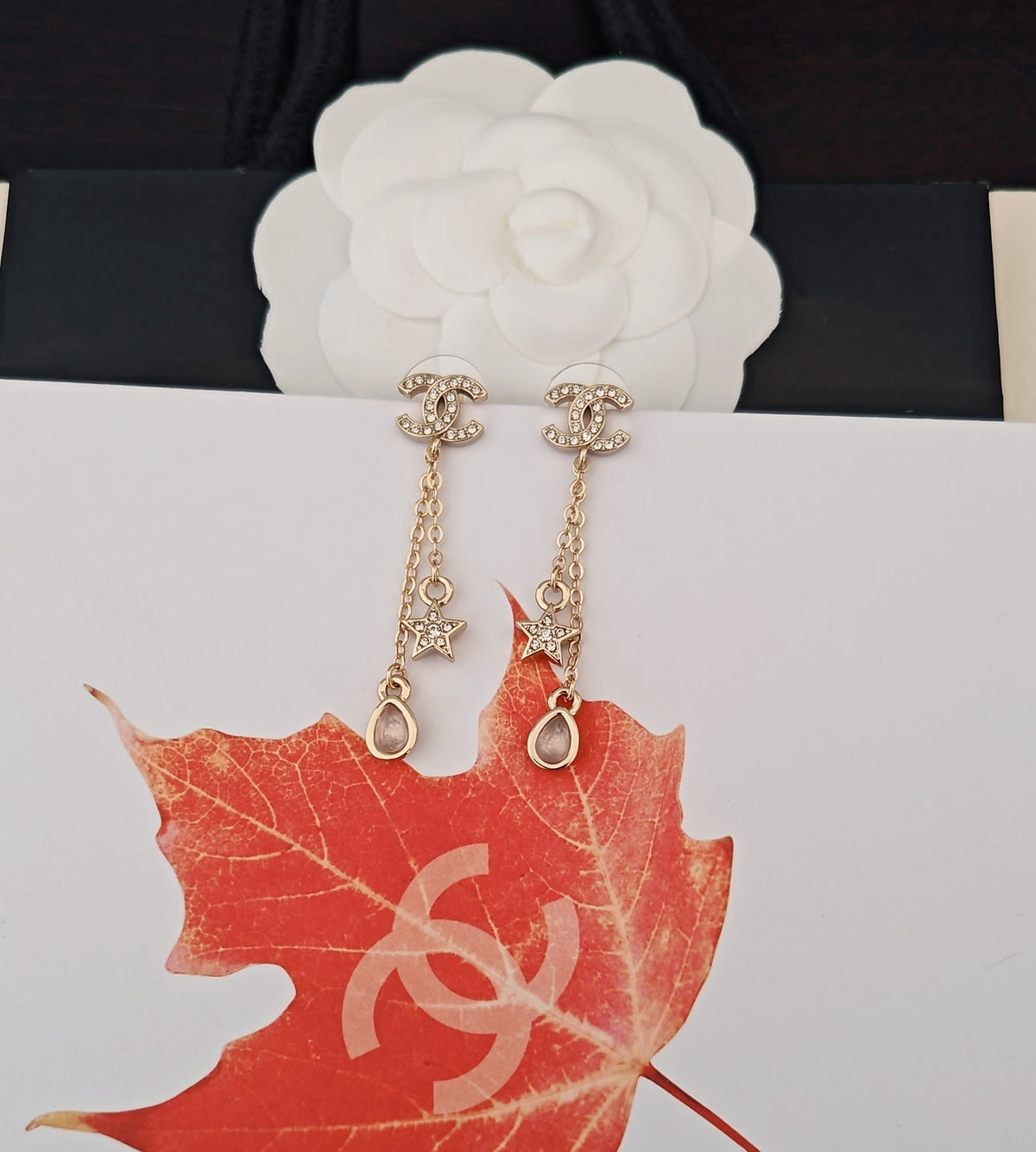yellow brass tassel fashion accessory for women - alternate angle view 5