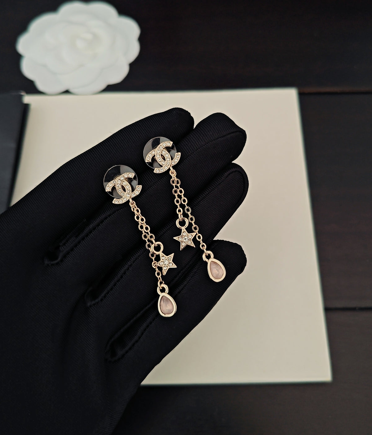 yellow brass tassel fashion accessory for women - alternate angle view 3