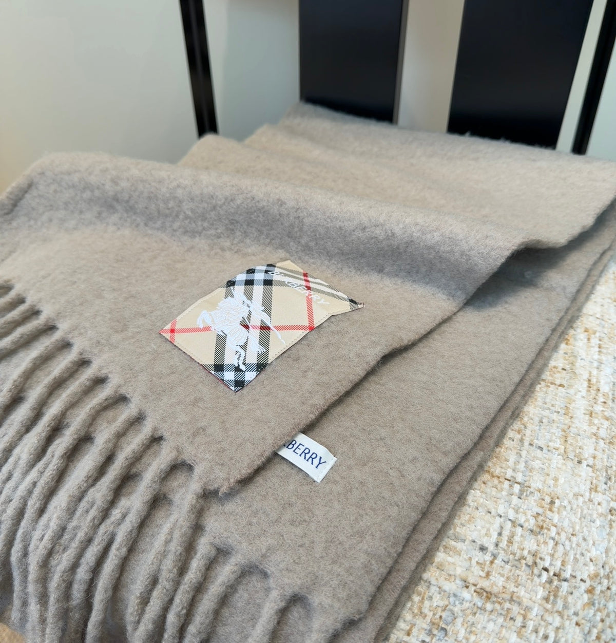 wool elegant Scarf for women - alternate angle view 5