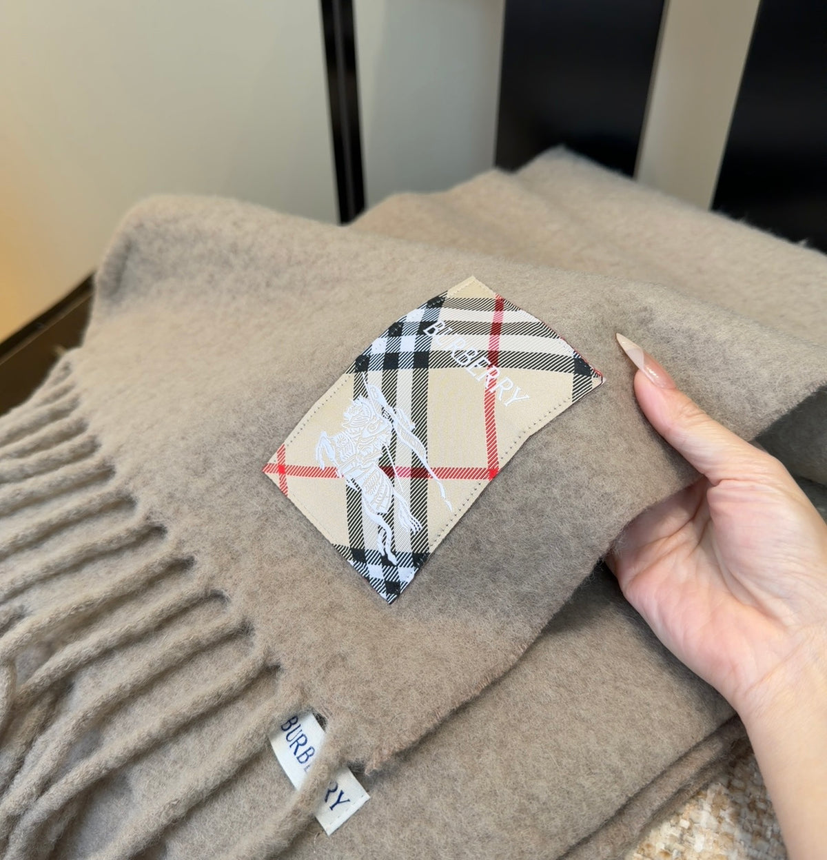 wool elegant Scarf for women - alternate angle view 6