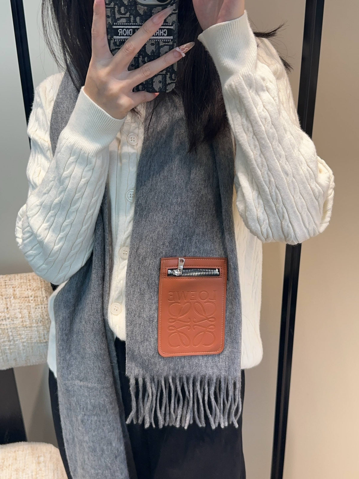 elegant Scarf for unisex couple - product detail view