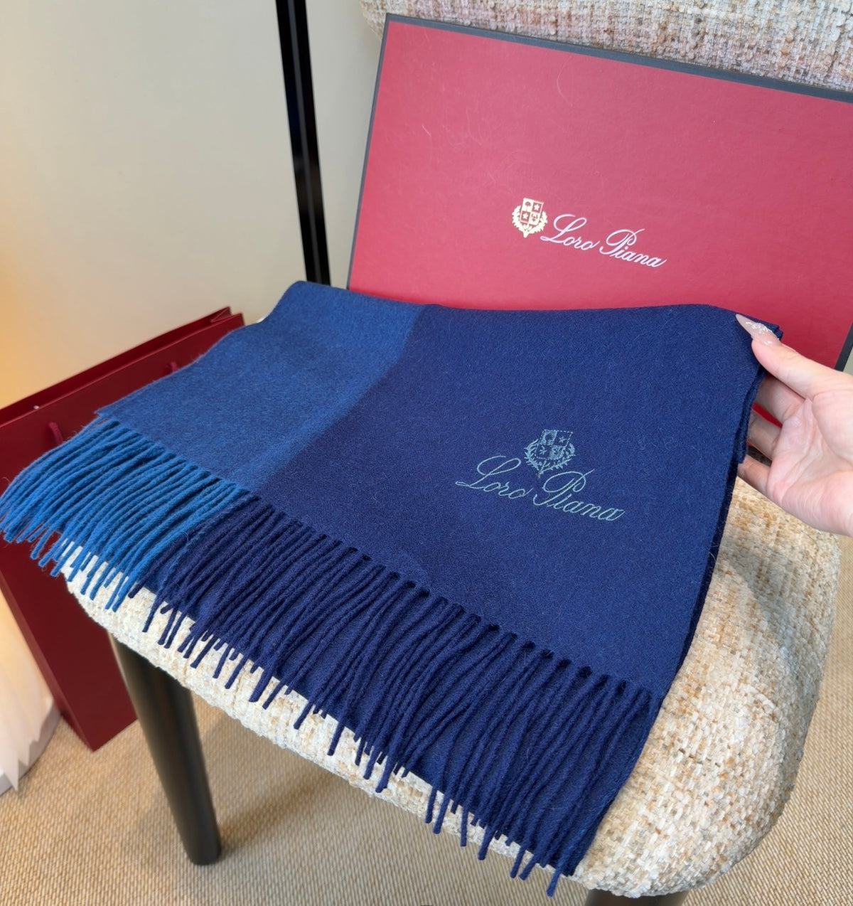 velvet luxury Shawl for women - alternate angle view 3