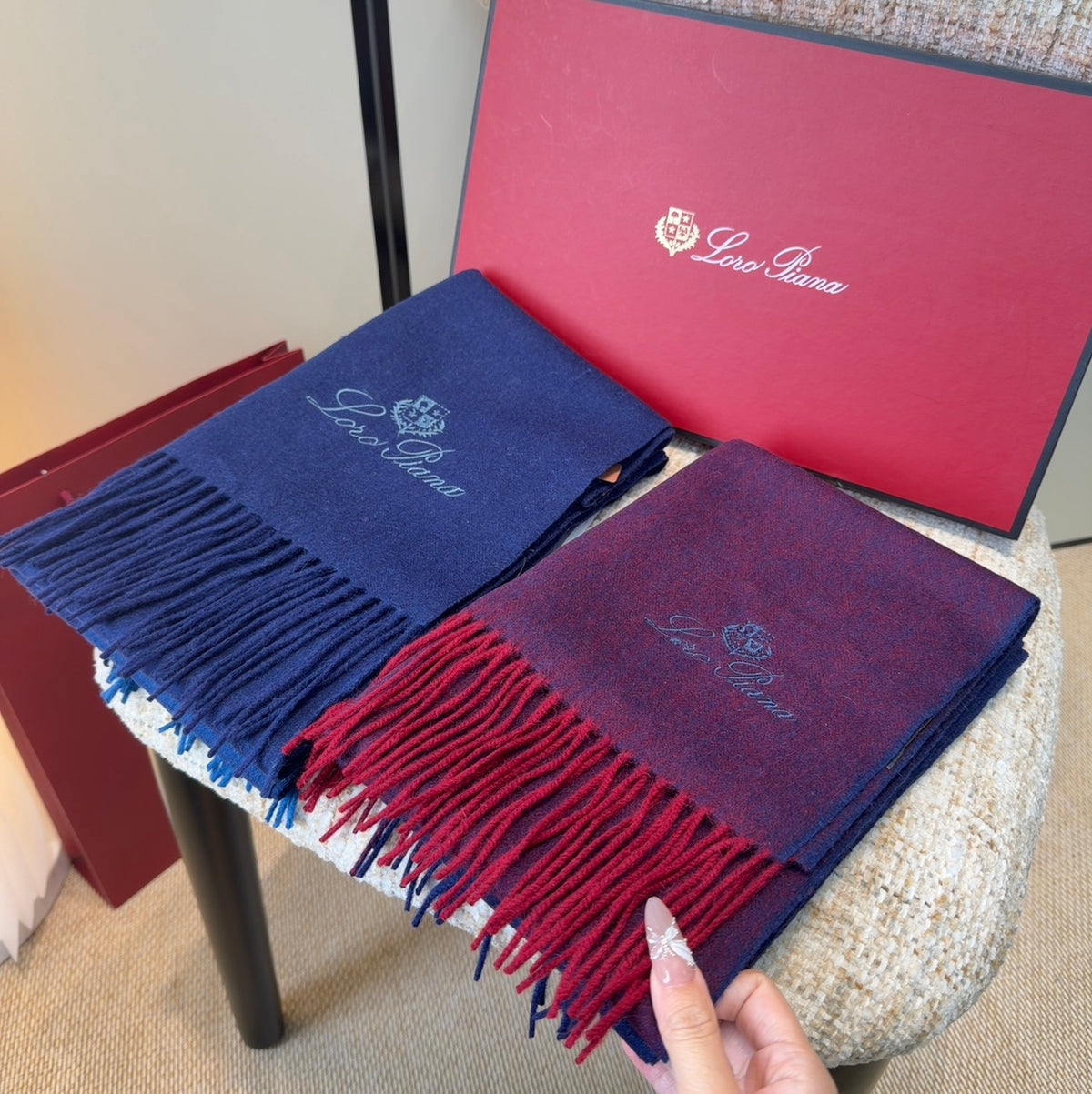 velvet luxury Shawl for women - alternate angle view 2