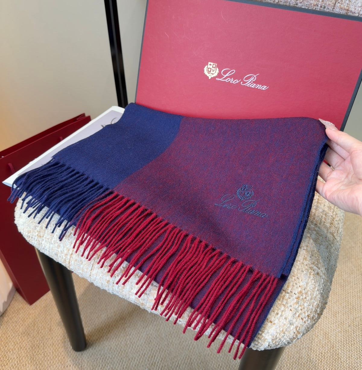 velvet luxury Shawl for women - alternate angle view 3