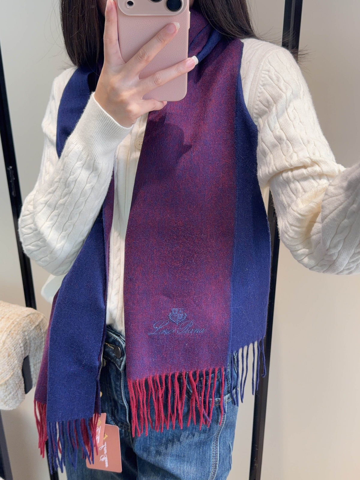 velvet luxury Shawl for women - product detail view