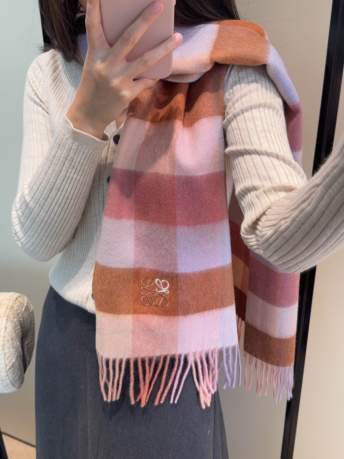 elegant Scarf for unisex couple - product detail view