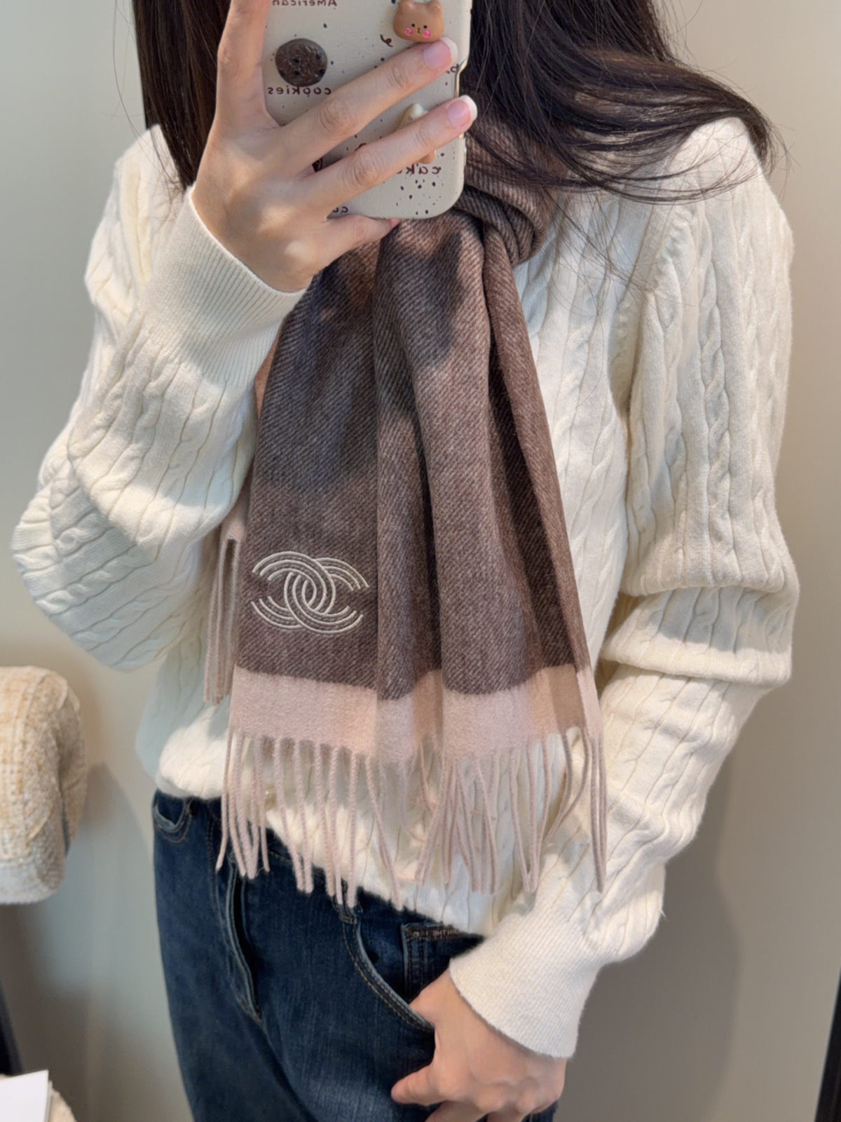 velvet versatile Scarf for men - product detail view