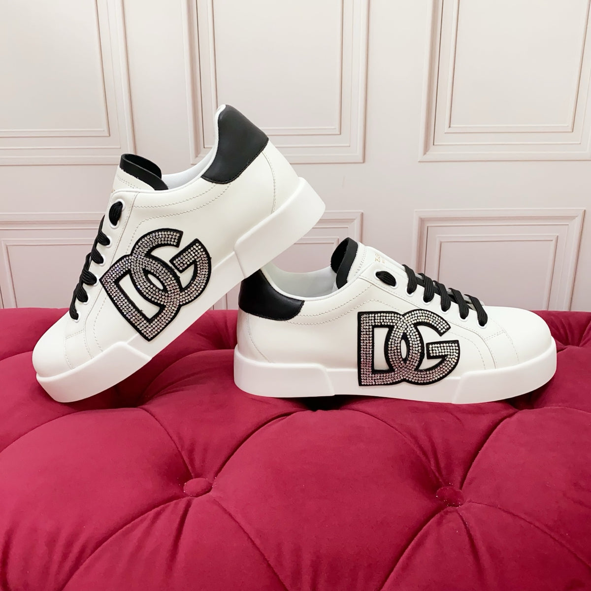 Dolce & Gabbana DG Heavy-Craft Calfskin Sneakers with 5D Accents
