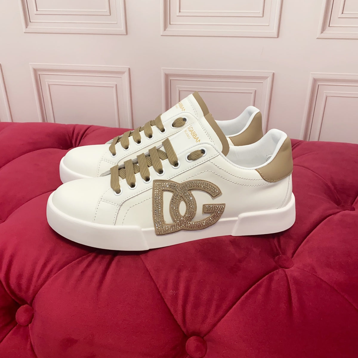 Dolce & Gabbana DG Heavy-Craft Calfskin Sneakers with 5D Accents