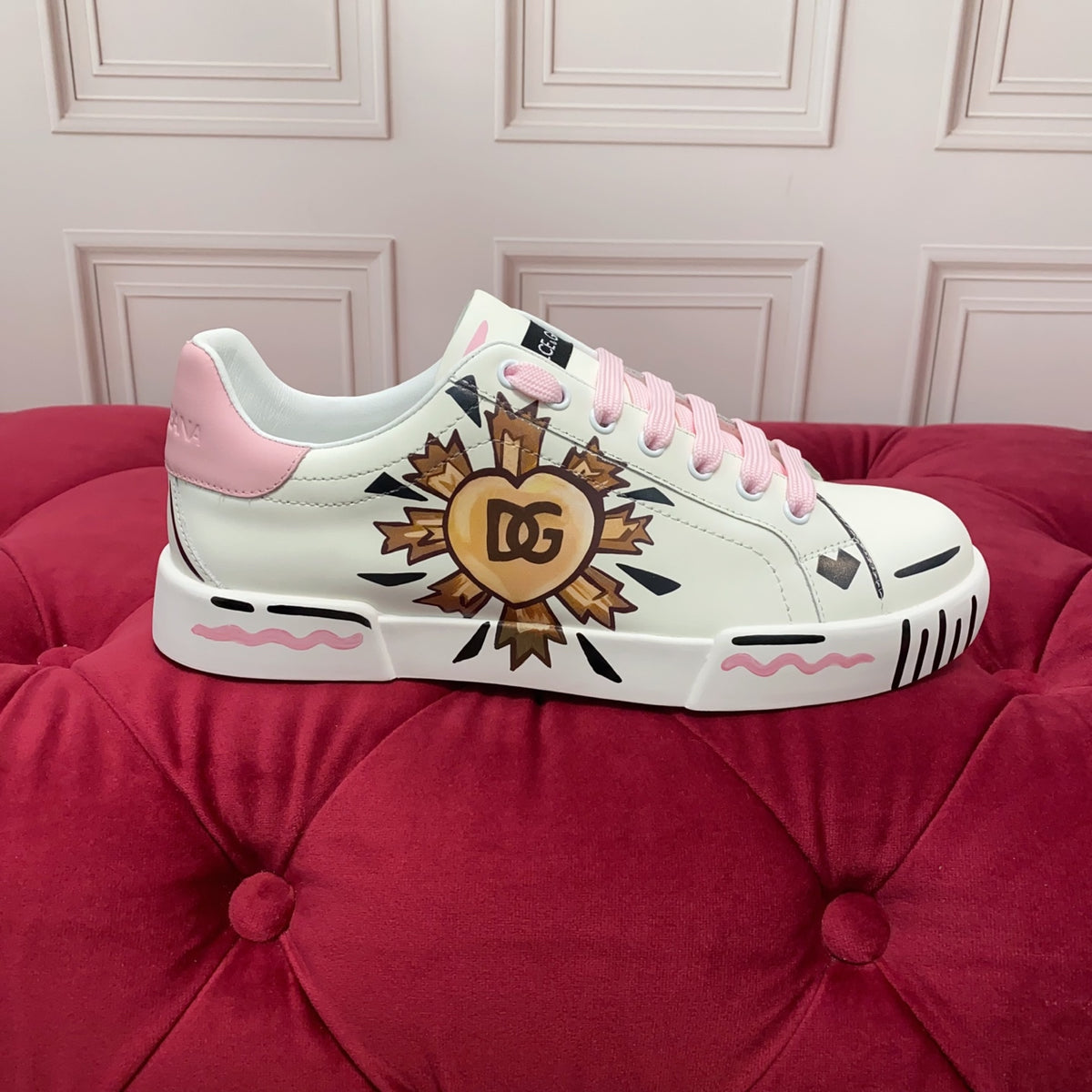 Dolce & Gabbana DG Heavy-Craft Calfskin Sneakers with 5D Accents