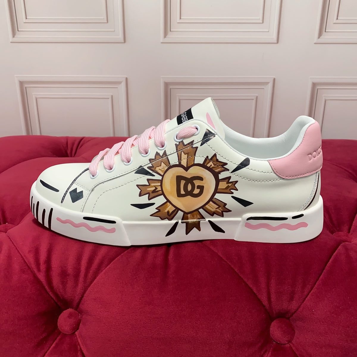 Dolce & Gabbana DG Heavy-Craft Calfskin Sneakers with 5D Accents
