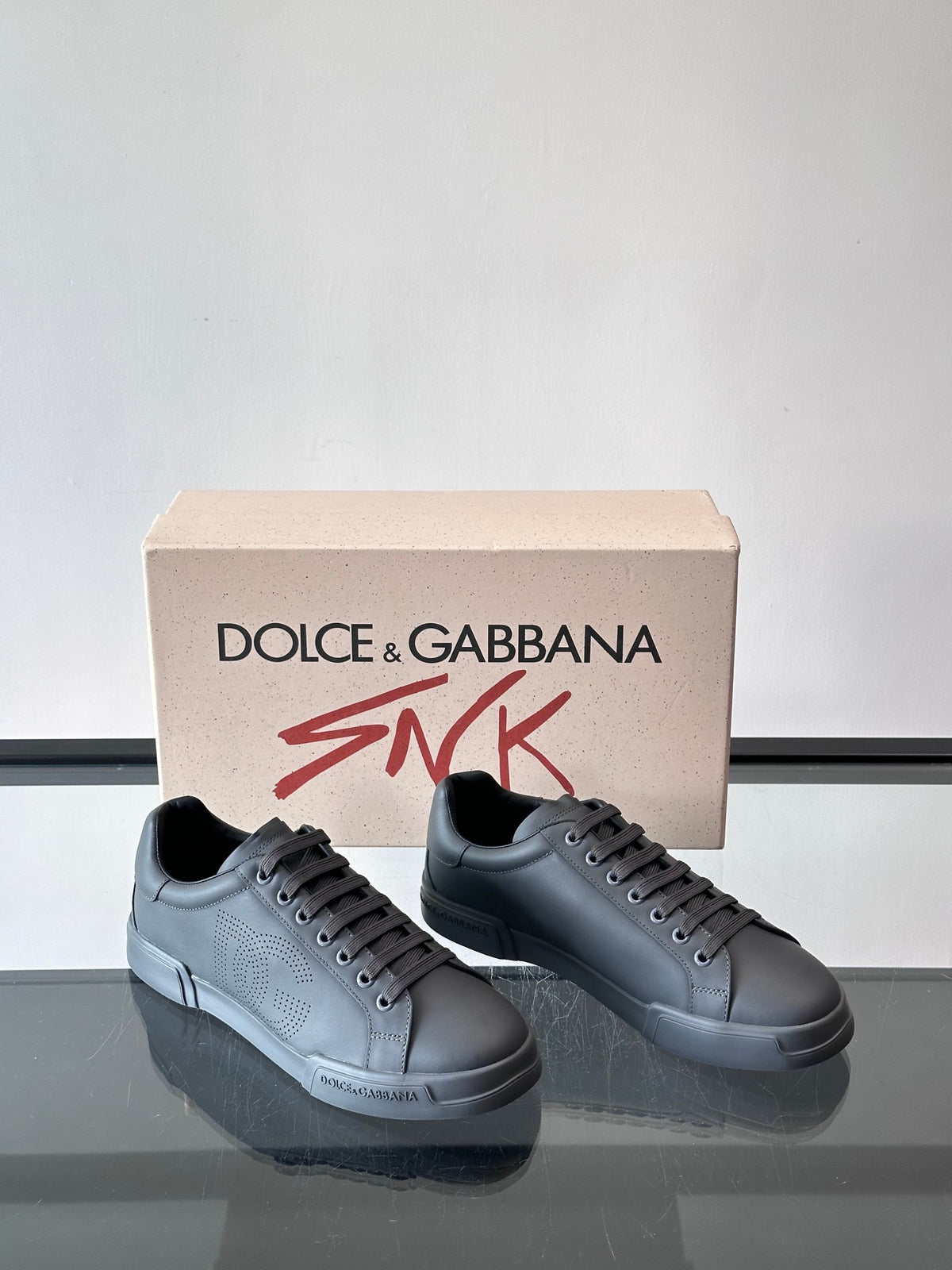 Dolce & Gabbana DG Heavy-Craft Calfskin Sneakers with 5D Accents