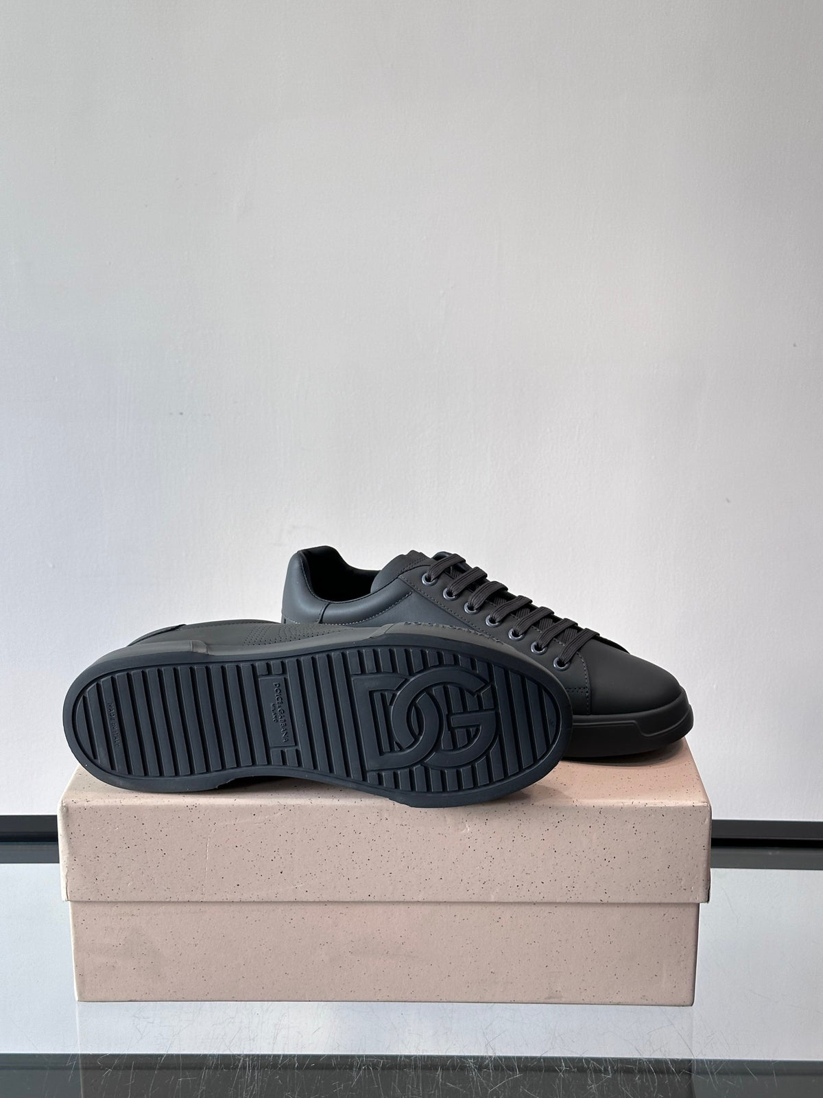 Dolce & Gabbana DG Heavy-Craft Calfskin Sneakers with 5D Accents