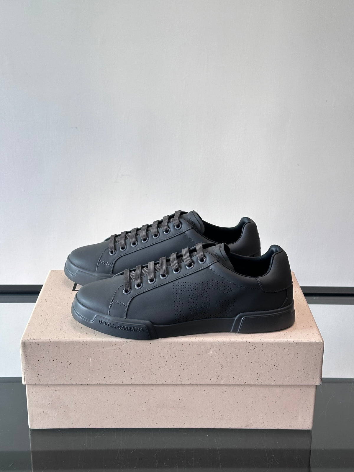 Dolce & Gabbana DG Heavy-Craft Calfskin Sneakers with 5D Accents