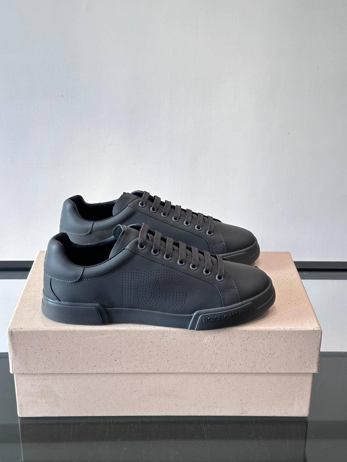 Dolce & Gabbana DG Heavy-Craft Calfskin Sneakers with 5D Accents
