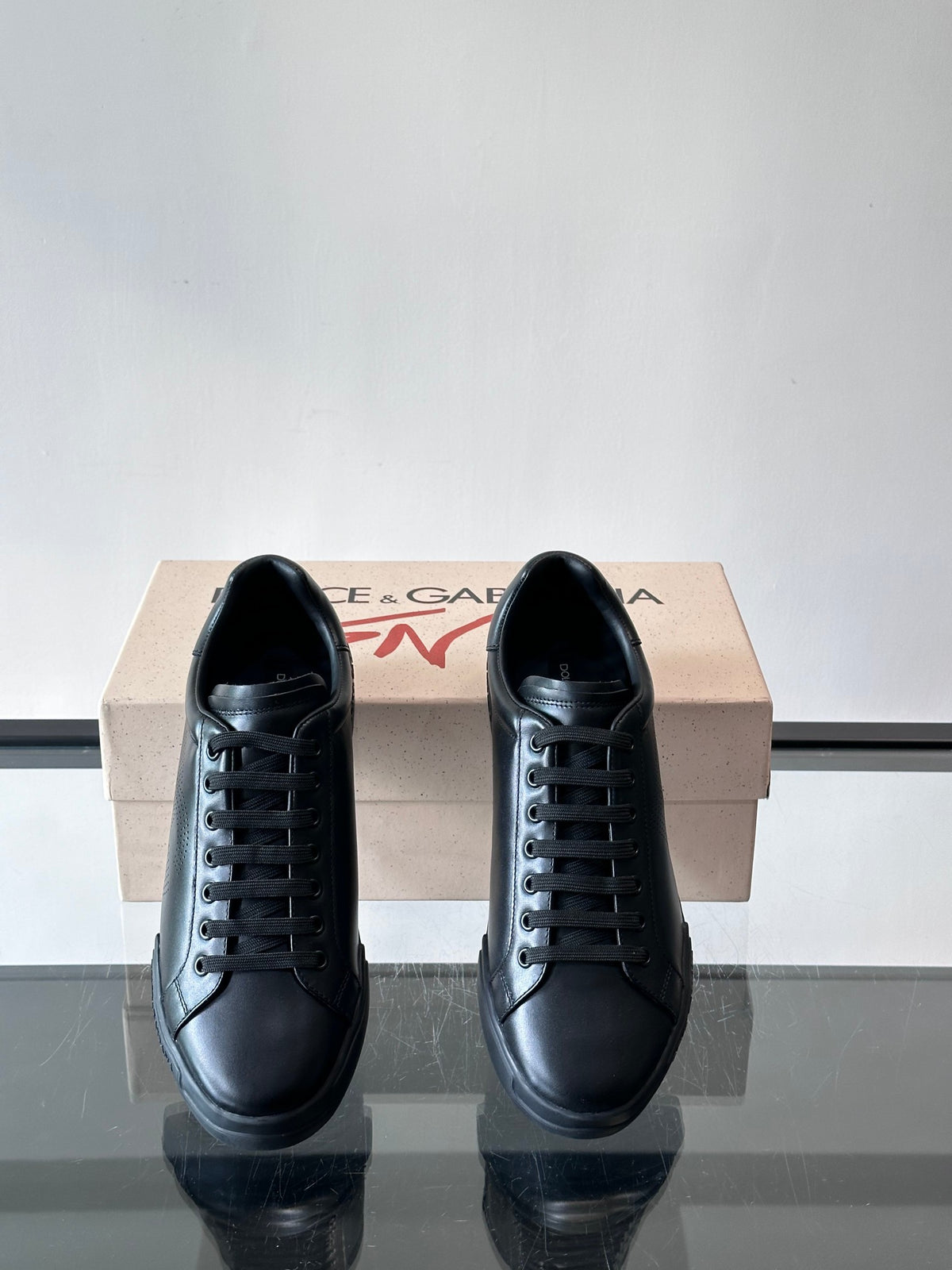 Dolce & Gabbana DG Heavy-Craft Calfskin Sneakers with 5D Accents