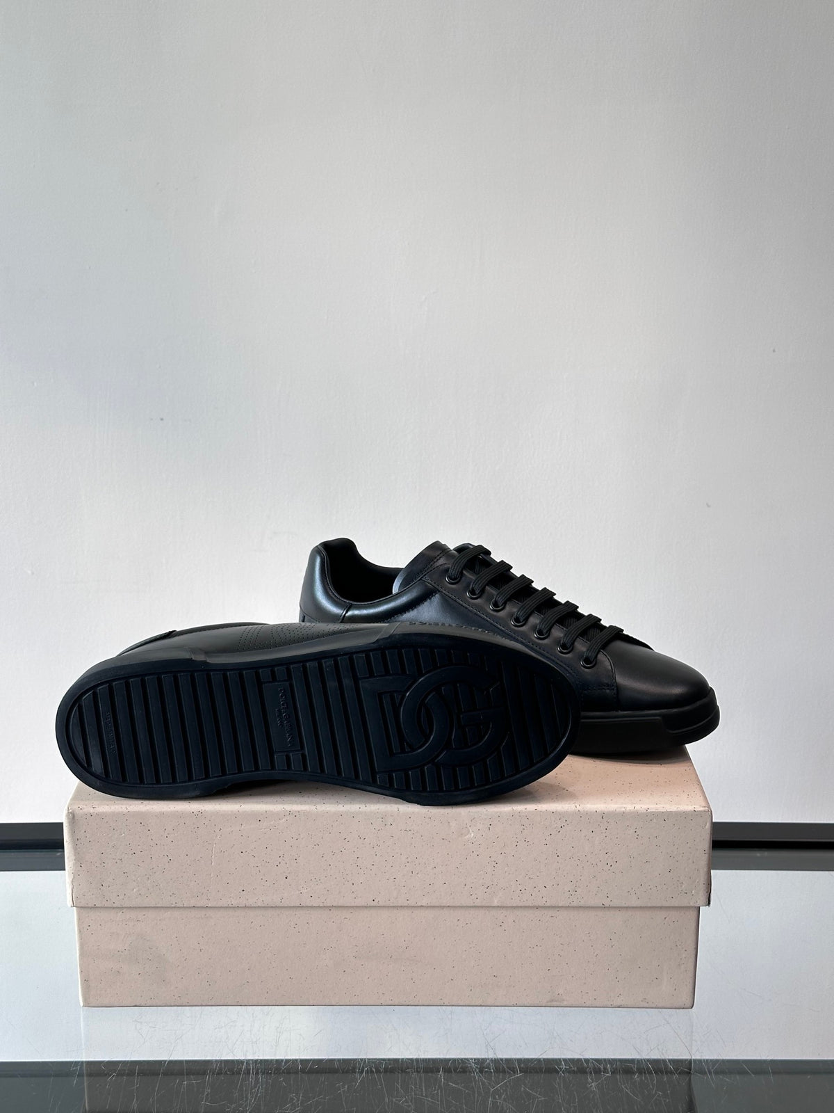 Dolce & Gabbana DG Heavy-Craft Calfskin Sneakers with 5D Accents