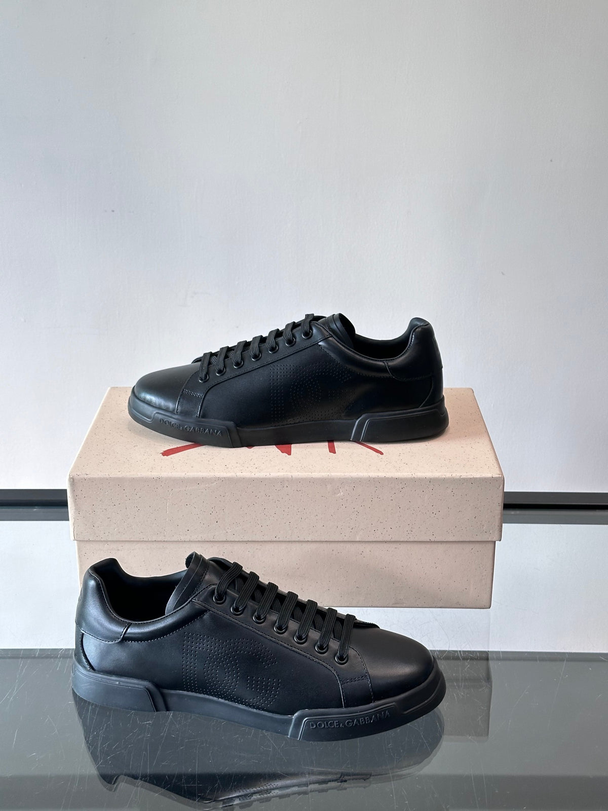 Dolce & Gabbana DG Heavy-Craft Calfskin Sneakers with 5D Accents