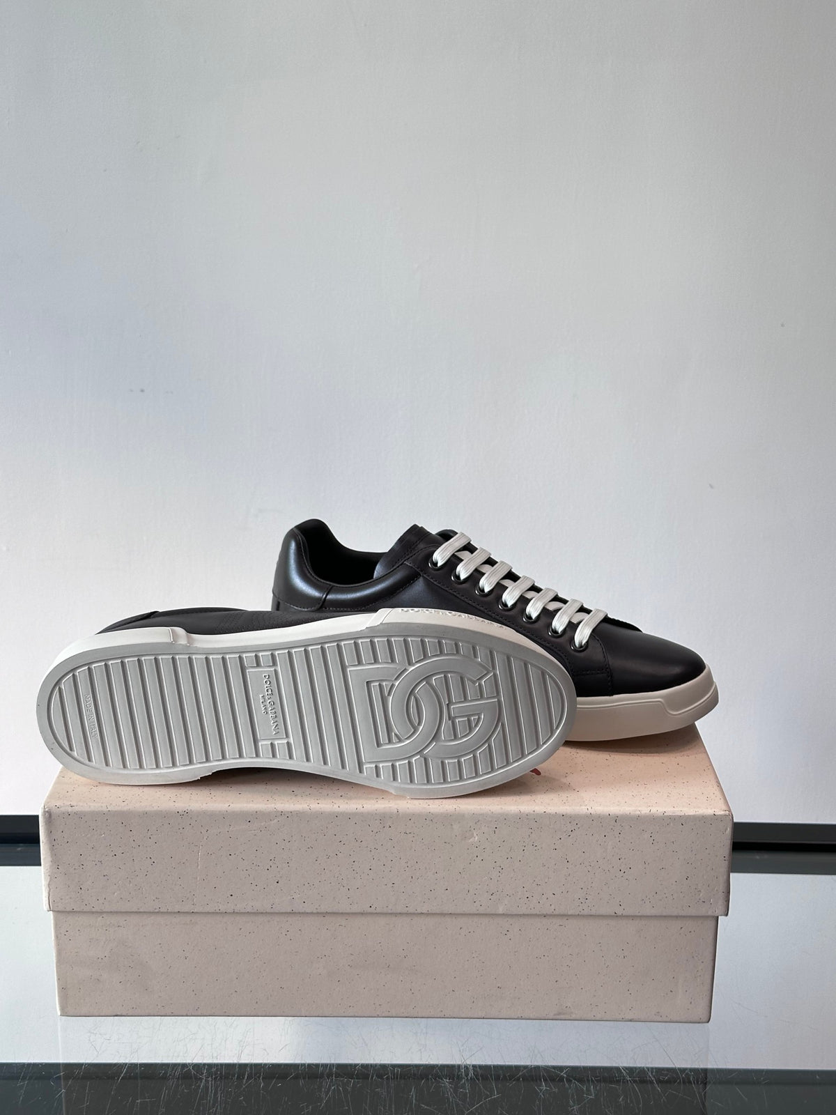 Dolce & Gabbana DG Heavy-Craft Calfskin Sneakers with 5D Accents