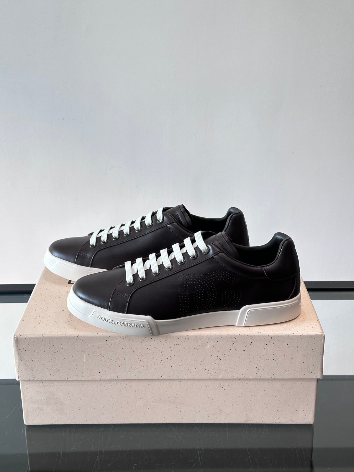 Dolce & Gabbana DG Heavy-Craft Calfskin Sneakers with 5D Accents