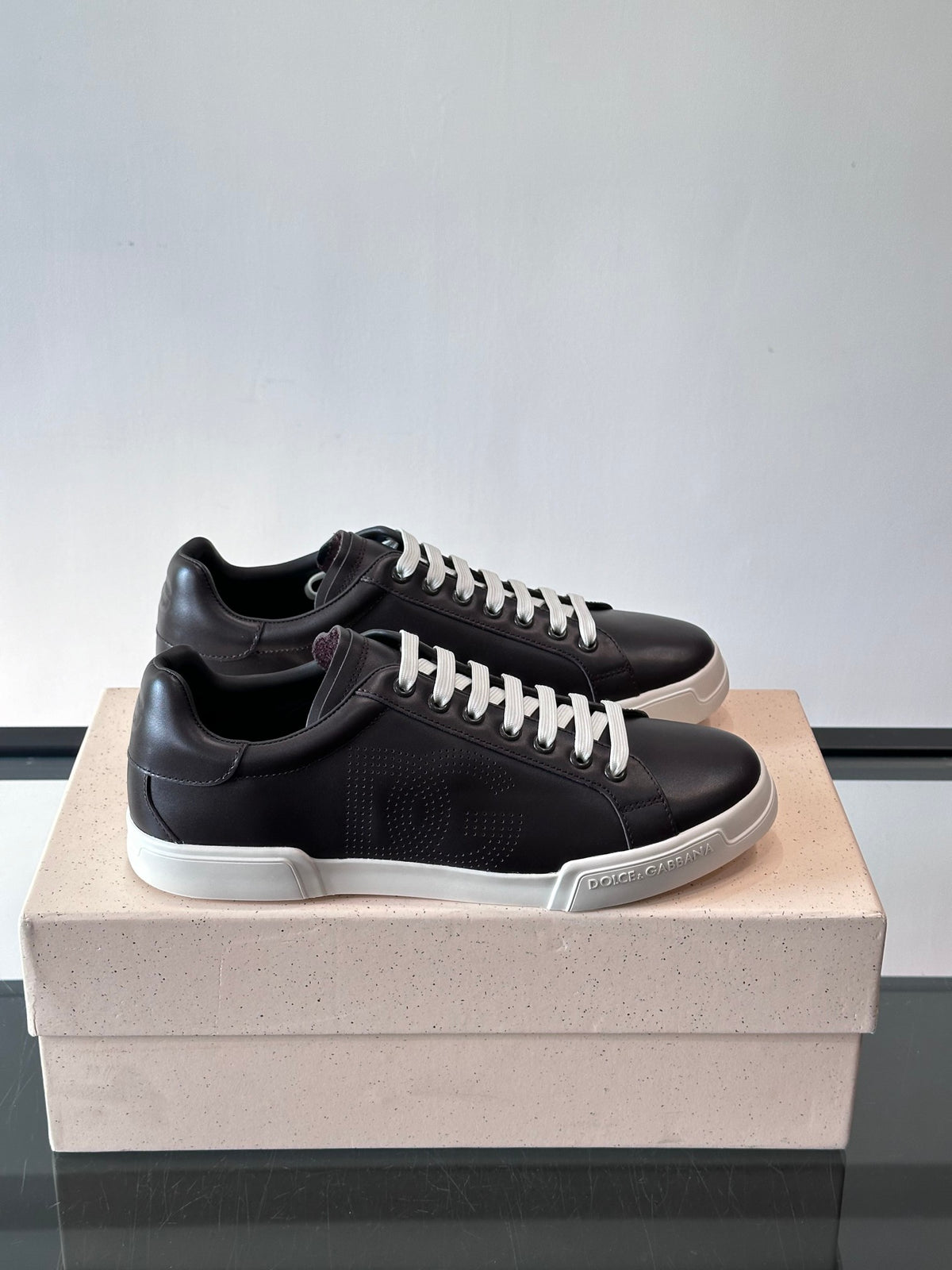 Dolce & Gabbana DG Heavy-Craft Calfskin Sneakers with 5D Accents