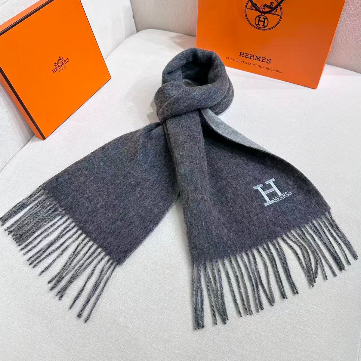 elegant Scarf for unisex couple - alternate angle view 5