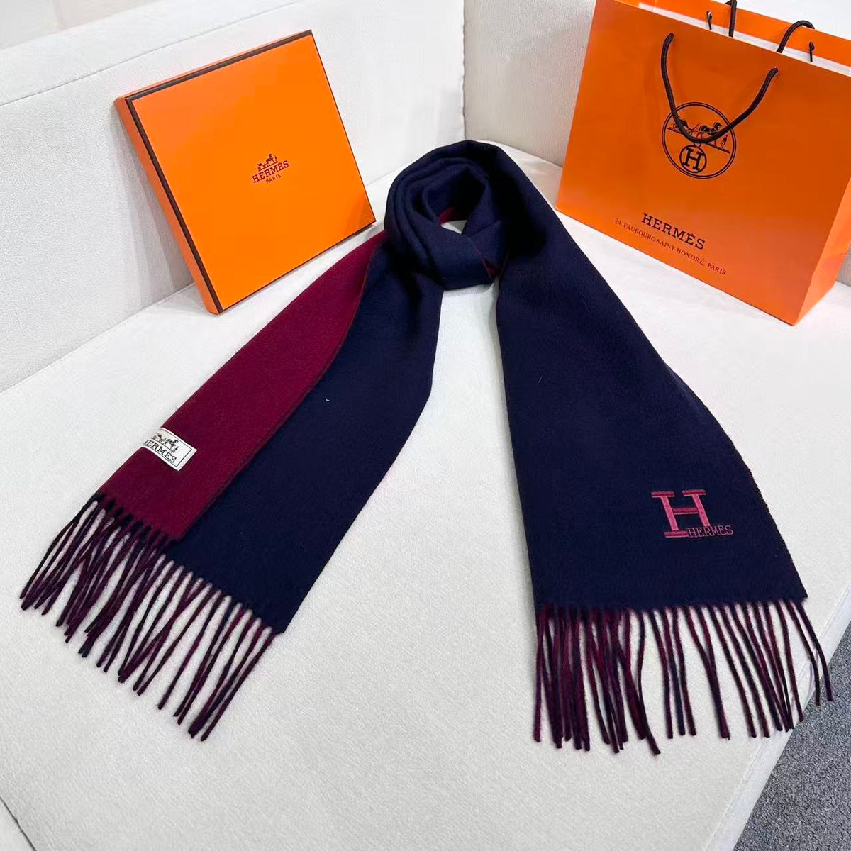 elegant Scarf for unisex couple - alternate angle view 4