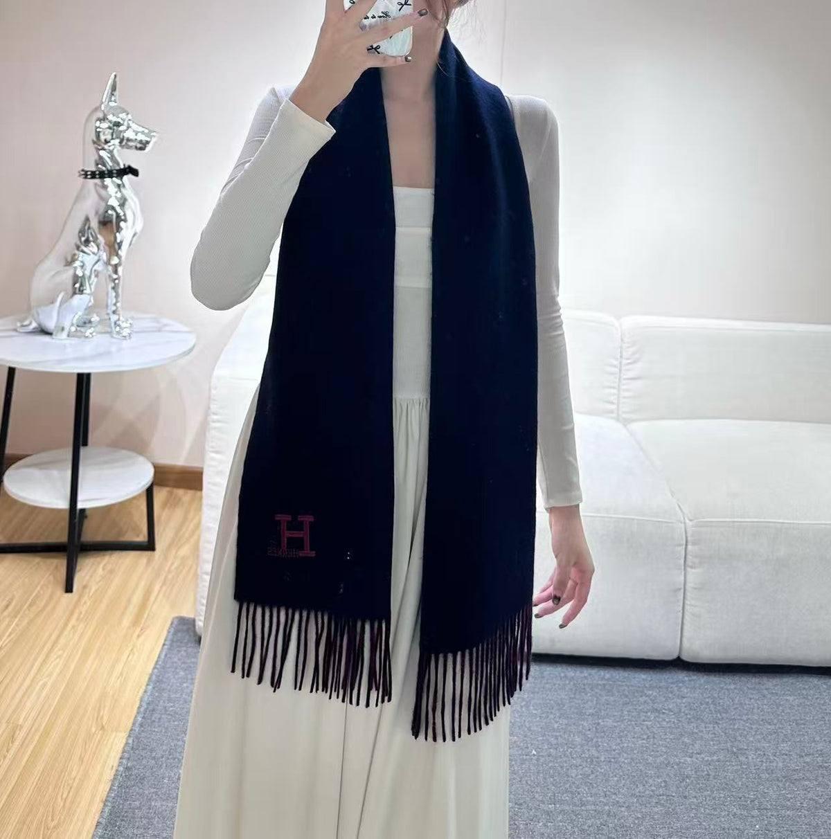 elegant Scarf for unisex couple - product detail view