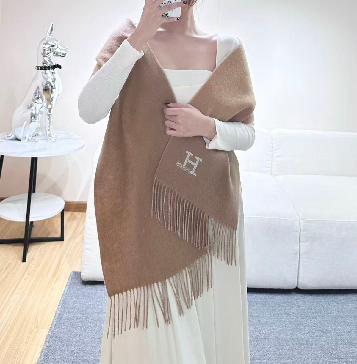 elegant Scarf for unisex couple - product detail view