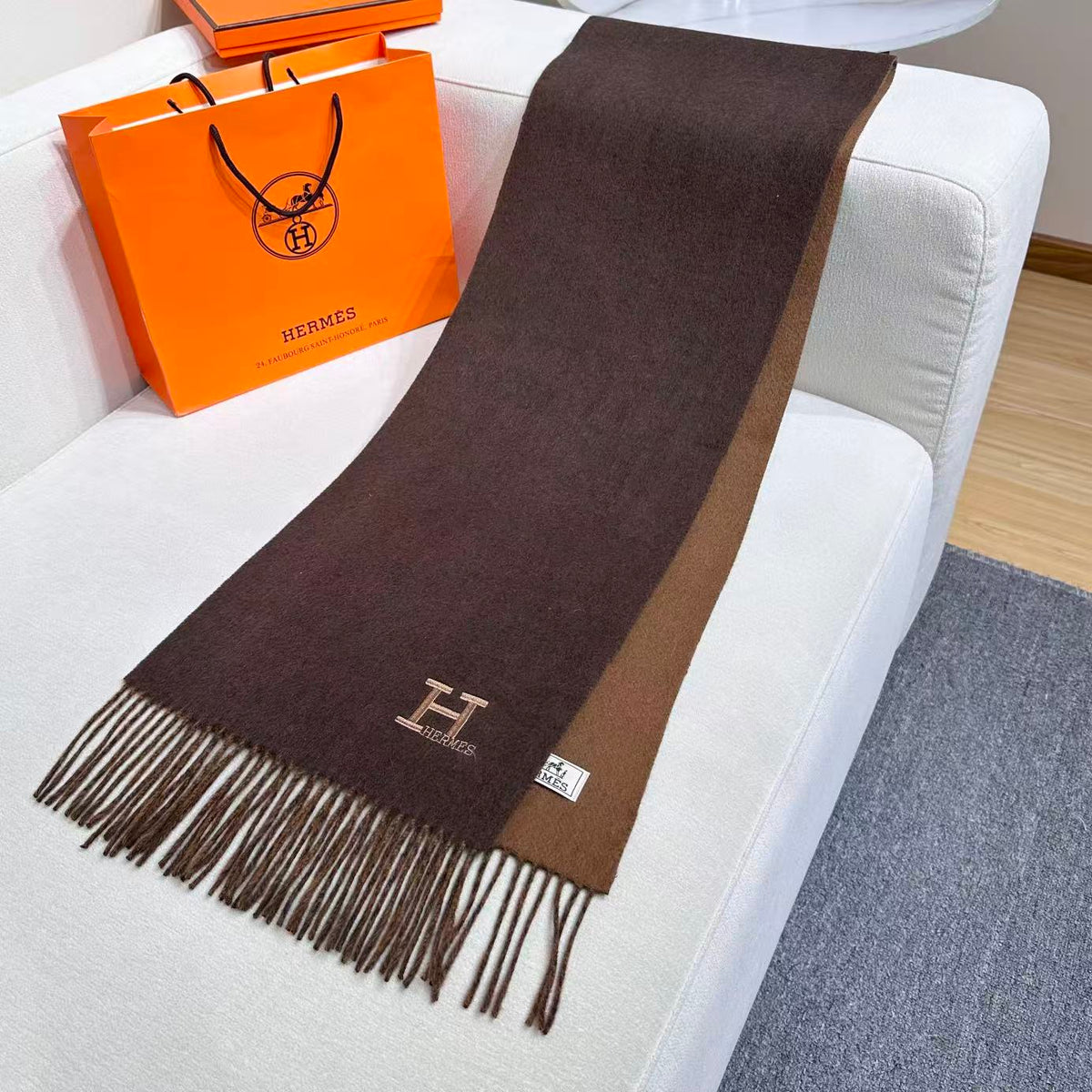 elegant Scarf for unisex couple - alternate angle view 3