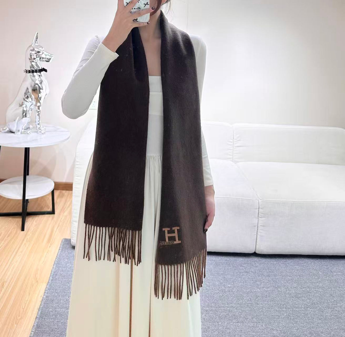 elegant Scarf for unisex couple - product detail view