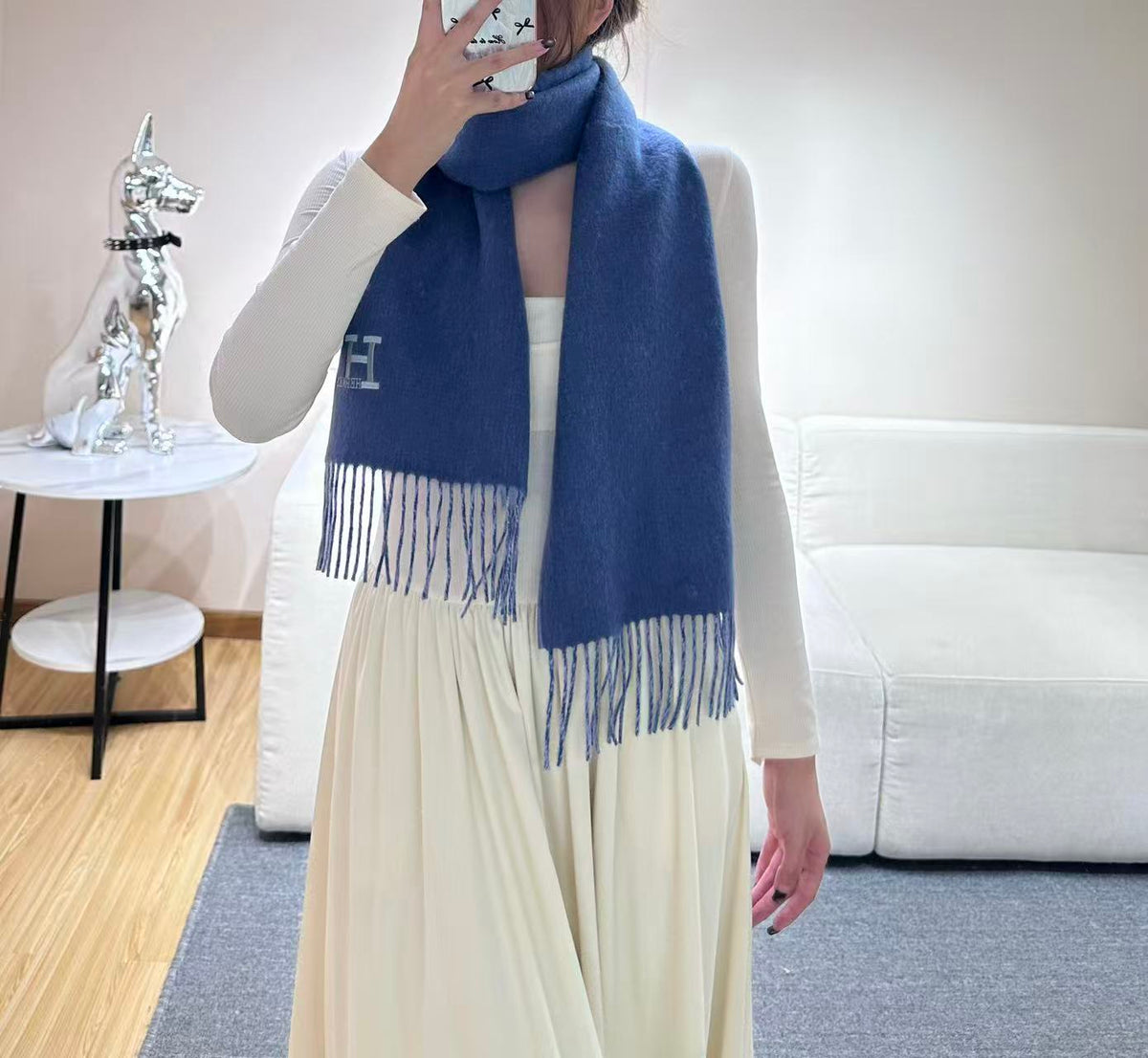elegant Scarf for unisex couple - alternate angle view 2