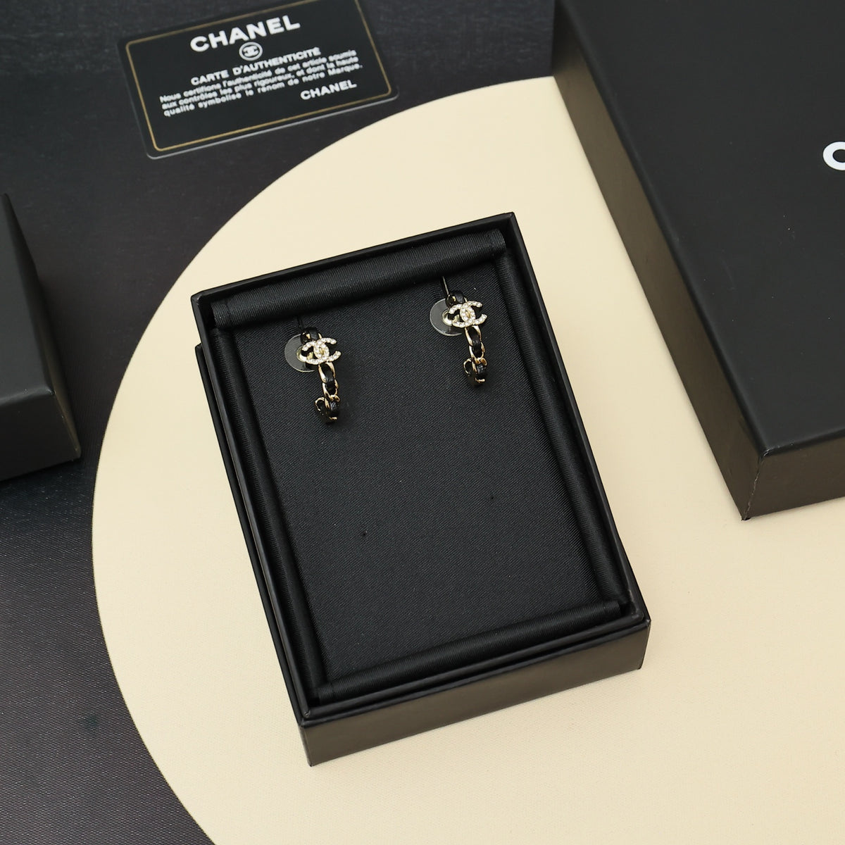 gold crystal letter Stud Earrings for women - alternate angle view 8