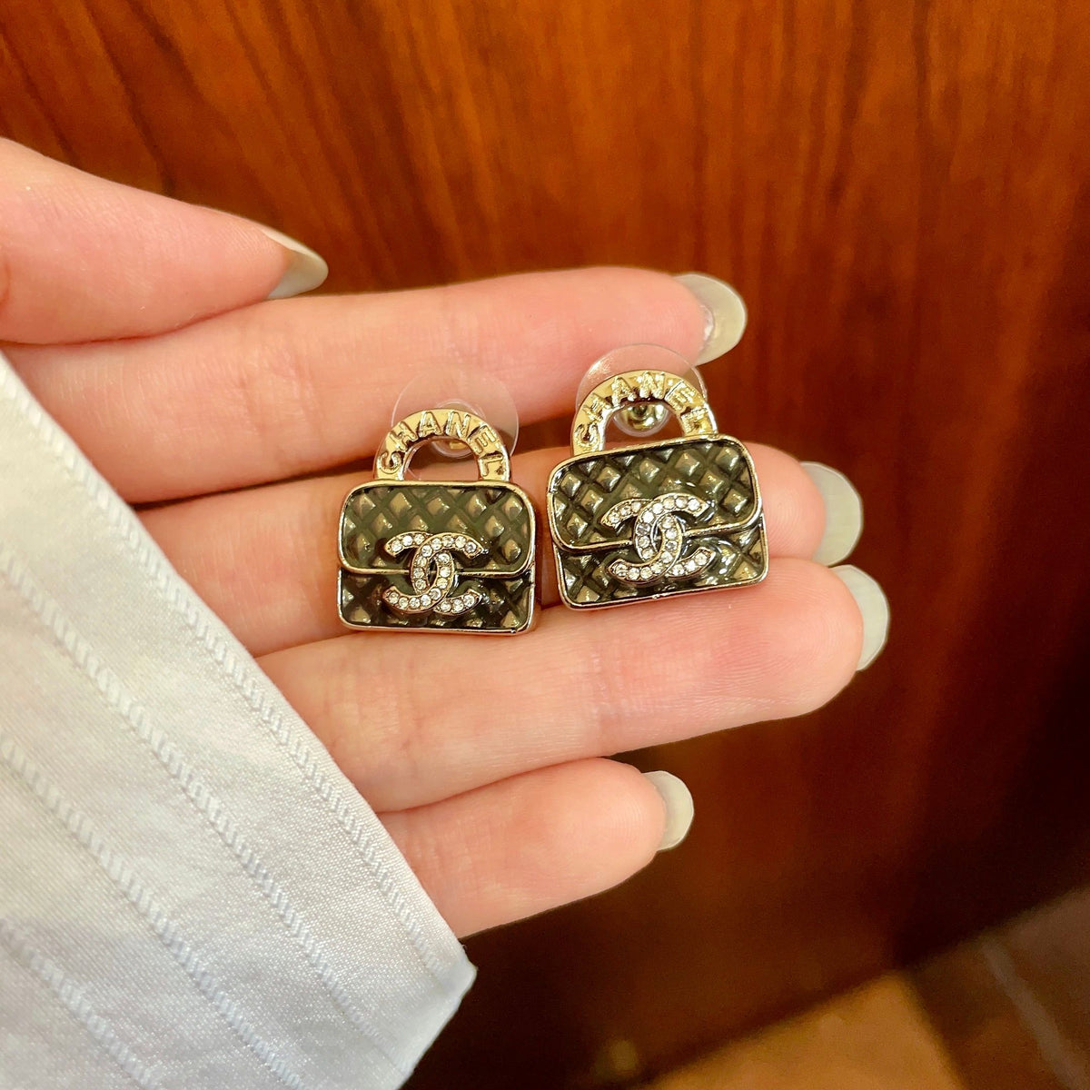 letter Stud Earrings for women - alternate angle view 4