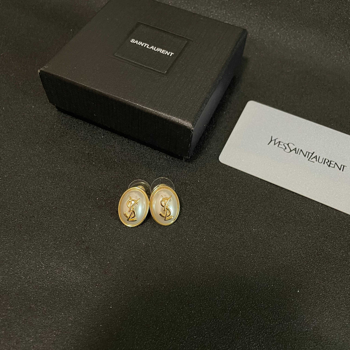 gold 925 sterling silver vintage Stud Earrings for women - alternate angle view 5