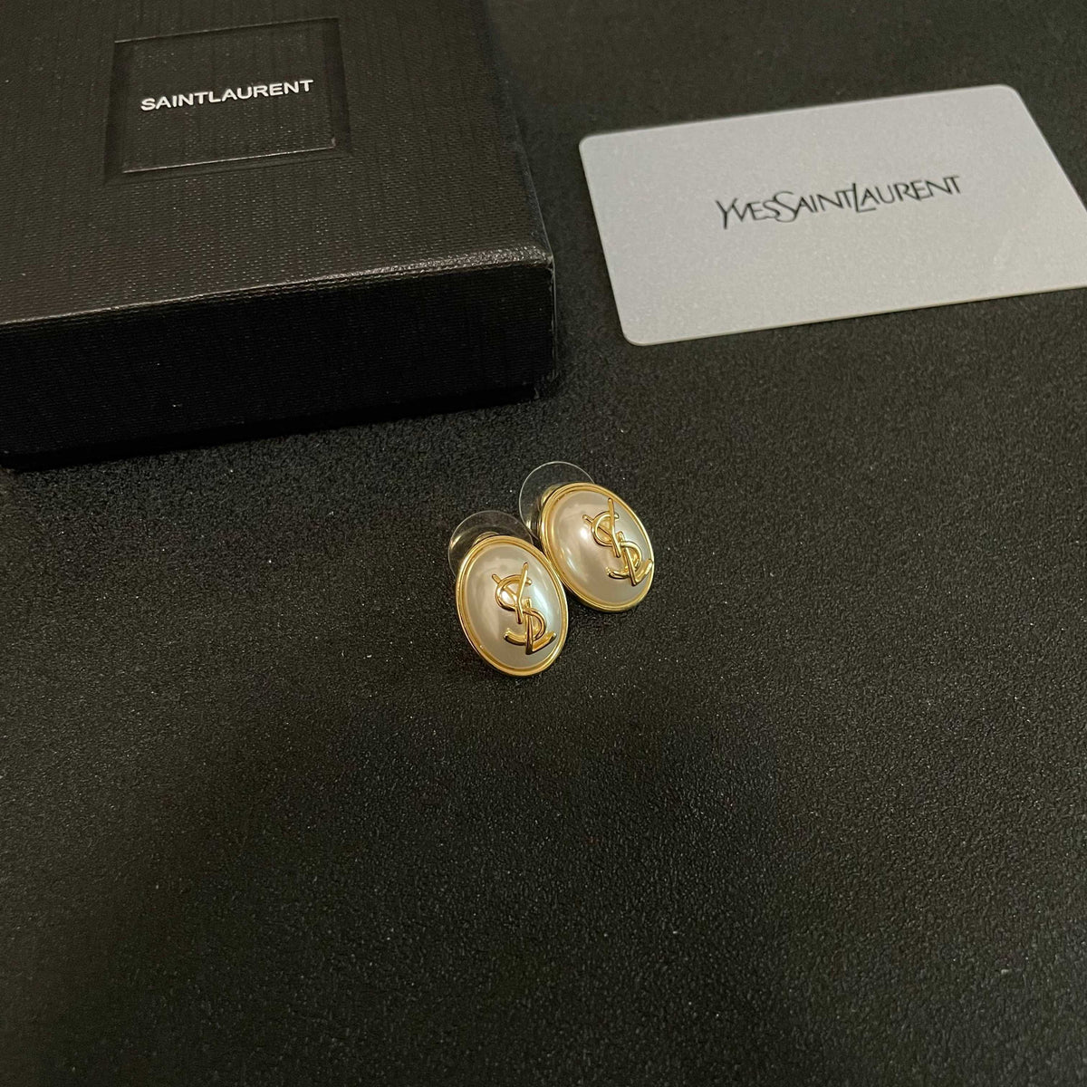 gold 925 sterling silver vintage Stud Earrings for women - alternate angle view 6