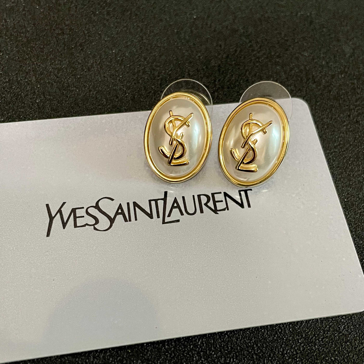 gold 925 sterling silver vintage Stud Earrings for women - alternate angle view 8