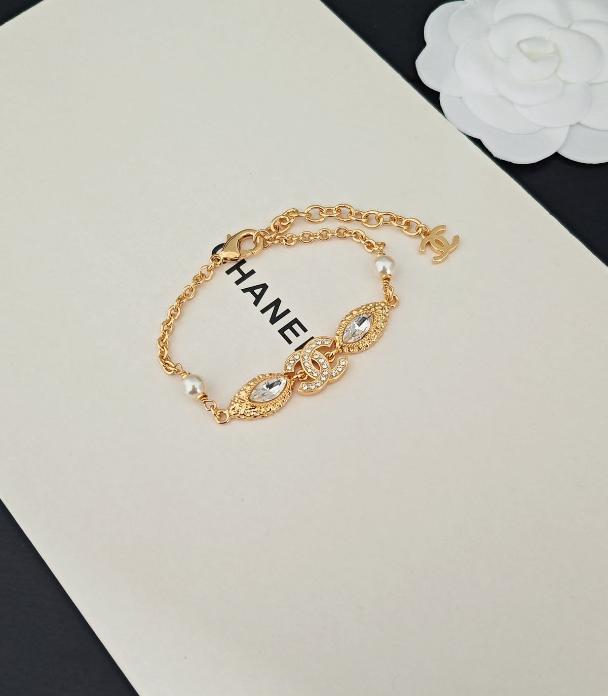 gold brass Bracelet for women - alternate angle view 4