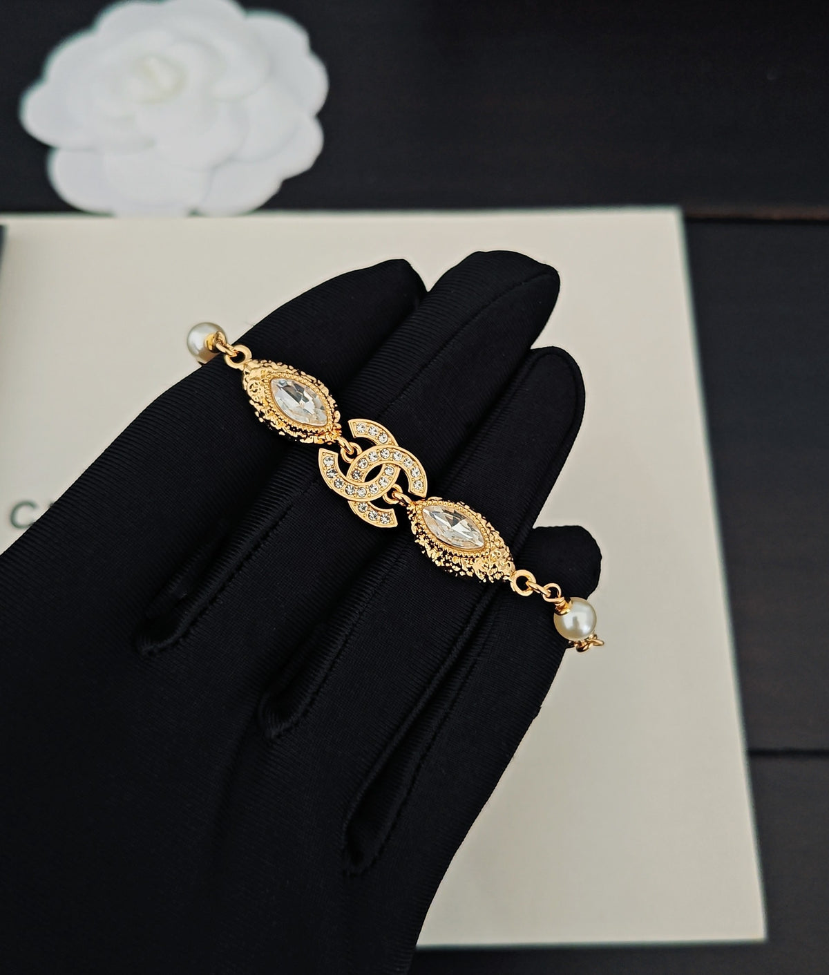 gold brass Bracelet for women - alternate angle view 2