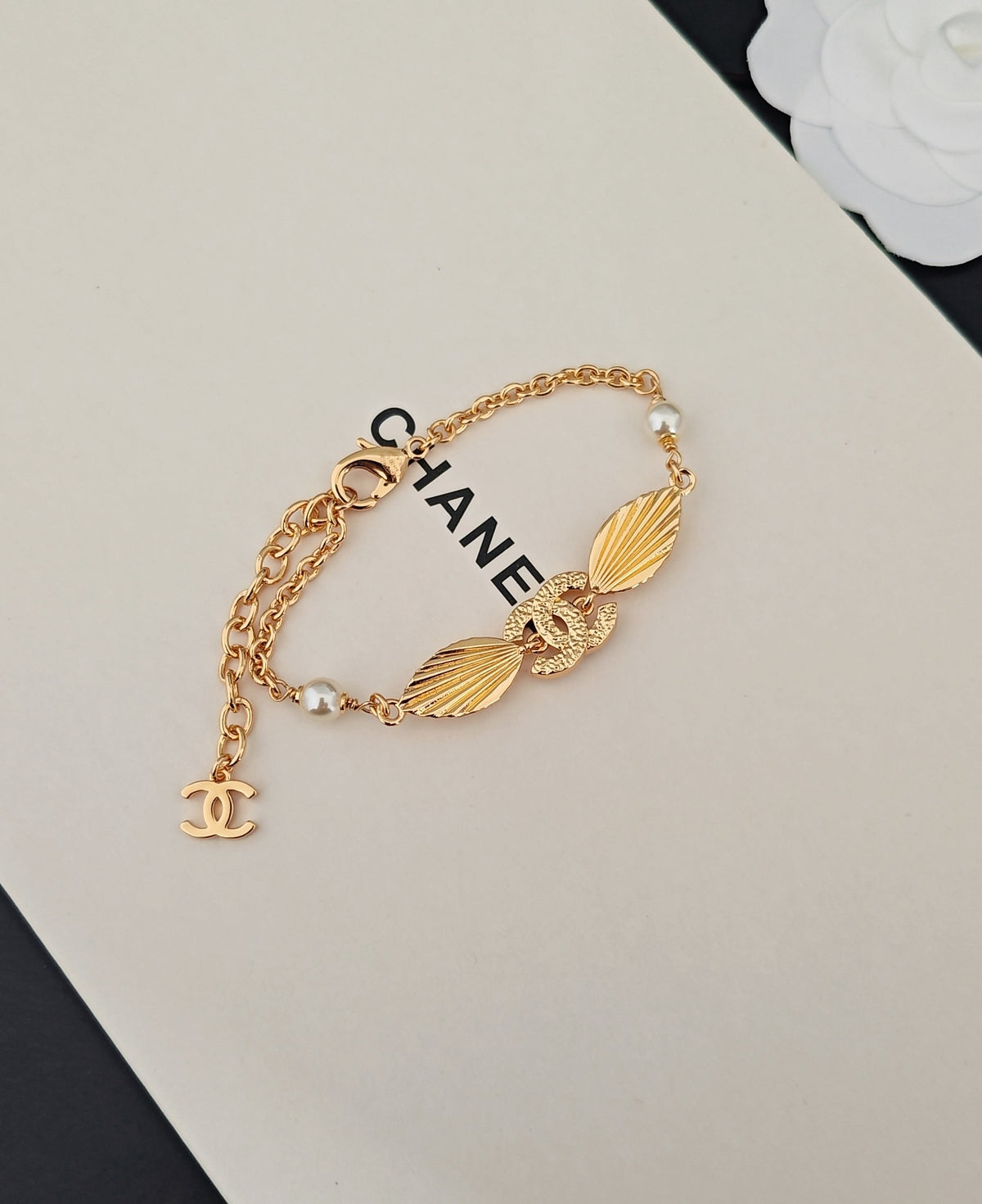 gold brass Bracelet for women - alternate angle view 5