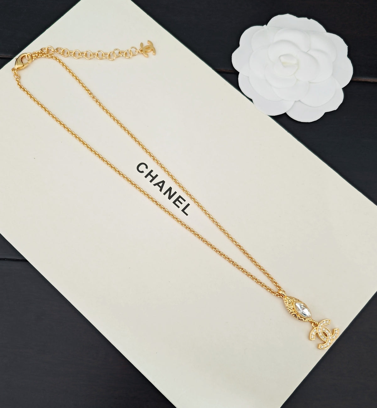 gold brass Necklace for women - alternate angle view 5