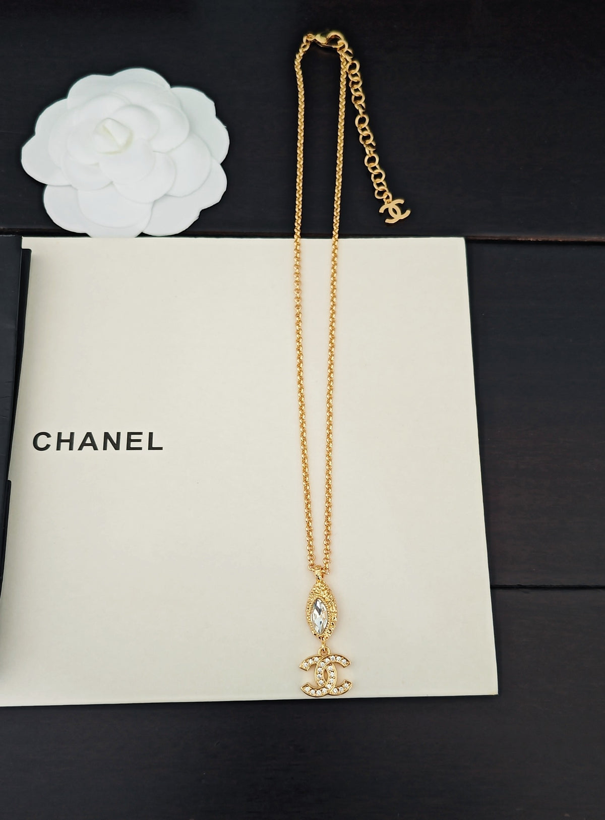gold brass Necklace for women - alternate angle view 4