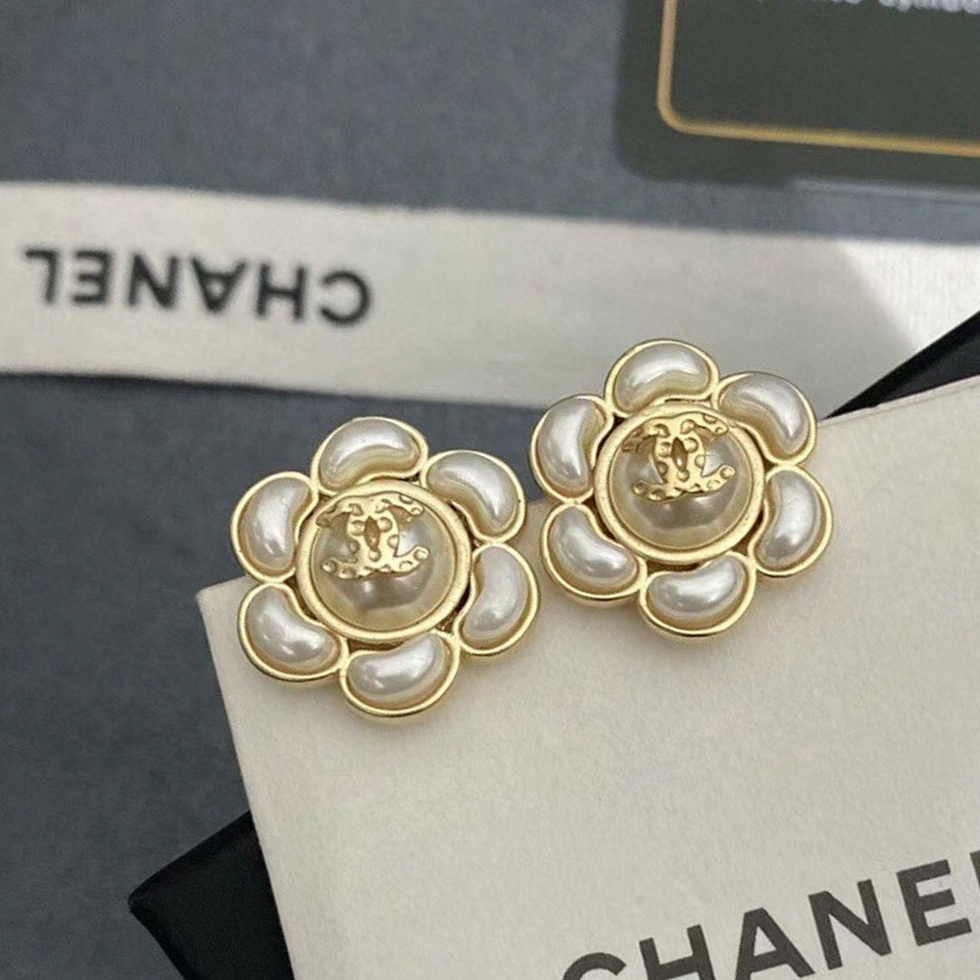 gold 925 sterling silver floral Drop Earrings for women - alternate angle view 7